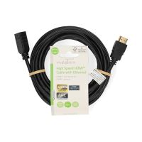 Nedis High Speed ​​HDMI ™ Kabel mit Ethernet / HDMI™ Stecker / HDMI™ Ausgang / 4K@60Hz / ARC / 10.2 Gbps / 5.00 m / Rund / PVC / Schwarz / Label