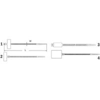 Multipack Haupa 130X2,5 MIT BESCHR.FELD 28X20 (262842 KABELBIND.NAT) - 100 Stück