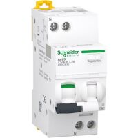 Schneider Electric Acti9 iCV40N Fehlerstrom- Leitungsschutzschalter 1+N 6 kA C-Char 16 A Typ A