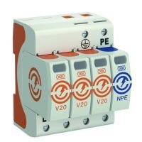 OBO V20-3+NPE-280 - 230 V - 60000 A - 1300 V - Orange - White - Plastic - 458 g