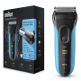 Braun 3040s - Foil shaver - Blue - Battery - Nickel-Metal Hydride (NiMH) - 45 h - 1 h