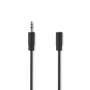 Nedis Stereo-Audiokabel / 3.5 mm Stecker / 3.5 mm Buchse / Vernickelt / 10.0 m / Rund / Schwarz / Blister