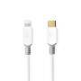 Nedis Lightning Kabel / USB 2.0 / Apple Lightning 8-Pin / USB-C™ Stecker / 480 Mbps / Vergoldet / 2.00 m / Rund / PVC / Weiss / Verpackung mit Sichtfenster