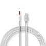 Nedis Lightning-Adapter / Apple Lightning 8-Pin / 3.5 mm Stecker / Vergoldet / 1.00 m / Rund / Nylon