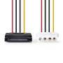 Nedis CCGP73530VA015 - 0.15 m - SATA 15-pin - Molex (4-pin) - Male/Female - Straight - Straight