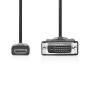 Nedis CCGB34800BK20 - 2 m - HDMI - DVI-D 24+1 - Male - Nickel - 1920 x 1080 pixels