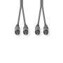 Nedis Stereo-Audiokabel| 2x RCA Stecker|| Vernickelt| 1.50 m| rund| - Audio/Multimedia