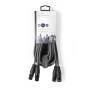 Nedis Balanced Audio-Kabel / 2x XLR 3-Pin Stecker / 2x XLR 3-Pin Buchse / Vernickelt / 3.00 m / Rund / PVC / Dunkelgrau / Kartonhülle