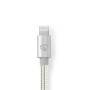 Nedis Lightning-Adapter / Apple Lightning 8-Pin / 3.5 mm Stecker / Vergoldet / 1.00 m / Rund / Nylon