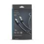 Nedis Subwoofer Kabel / RCA / RCA / Vergoldet / 3.00 m / Rund / 4.5 mm / Anthrazit / Gun Metal Grau / Aussenverpackung