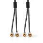 Nedis Stereo-Audiokabel| 2x RCA Stecker|| Vergoldet| 5.00 m| rund| - Audio/Multimedia