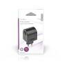 Nedis Steckdosen Adapter / Euro / Typ C (CEE 7/16) / 100 - 240 V AC 50/60 Hz / 12 V DC / 6 W / Netzstromversorgung / 0.3 A / Schwarz / Kunststoff