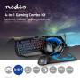 Nedis Tastatur-Set GCK41100BKDE Gaming-Combo-Kit 4in1