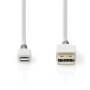 Nedis USB-Kabel| USB 2.0| Apple Lightning 8-Pin| USB-A Stecker| 480 Mbps| Vergoldet|