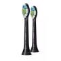 Philips Ersatz-Zahnbürsten HX6062/13 Sonicare Optimal White W2 schwarz 2-er