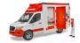 Bruder 02676 MB Sprinter Ambulanz mit Fahrer und Light + Sound Modul