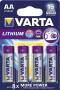 Varta MIGNON LITHIUM 1,5 V      4XAA (6106301404      4STK)