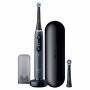 Oral-B iO 8 iO8 Elektrische Zahnbürste/Electric Toothbrush, Magnet-Technologie, 2 Aufsteckbürsten, 6 Putzmodi für Zahnpflege, Farbdisplay & Reiseetui, Designed by Braun, black onyx