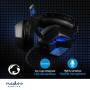 Nedis Gaming Headset / Über Ohr / Stereo / USB Type-A / 2x 3.5 mm / Klappbarer Mikrofon / 2.20 m / LED