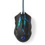 Nedis Gaming Mouse / Verdrahtet / 1200 / 1800 / 2400 / 3600 dpi / Einstellbar DPI / Anzahl Knöpfe: 6 / Programmierbare Tasten / Rechtshändig / 1.50 m / LED