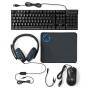 Nedis Gaming Combo Kit / 5-in-1 / Tastatur, Headset, Maus und Mauspad / Schwarz / QWERTY / ND-Layout