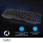 Nedis Wired Gaming Keyboard / USB Type-A / Folientasten / LED / QWERTY / ND-Layout / Stromversorgung über USB / Netzkabellänge: 1.30 m / Multimedia