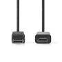 Nedis Displayport-Kabel / DisplayPort Stecker / HDMI™ Stecker / 1080p / Vernickelt / 3.00 m / Rund / PVC / Schwarz / Label