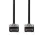 Nedis High Speed ​​HDMI ™ Kabel mit Ethernet / HDMI™ Stecker / HDMI™ Stecker / 4K@30Hz / ARC / 10.2 Gbps / 25.0 m / Rund / PVC / Schwarz / Label