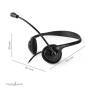 Nedis PC-Headset / Auf Ohr / Stereo / USB Type-A / USB Type-C™ / Klappbarer Mikrofon / Schwarz