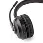 Nedis PC-Headset / Auf Ohr / Stereo / Bluetooth / Klappbarer Mikrofon / Schwarz