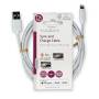 Nedis Lightning Kabel / USB 2.0 / Apple Lightning 8-Pin / USB-A Stecker / 480 Mbps / Vernickelt / 2.00 m / Rund / PVC / Weiss / Label