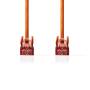 Nedis CAT6-Netzwerkkabel / RJ45 Stecker / RJ45 Stecker / S/FTP / 0.50 m / Rund / LSZH / Orange / Label