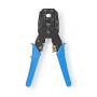 Nedis Crimp pliers / CAT5 / CAT5e / CAT6 / CAT6a / RJ10 / RJ11 / RJ45 / Abziehen / Schneiden / Zange / ABS / Stahl / Blau