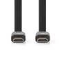 Nedis High Speed ​​HDMI ™ Kabel mit Ethernet / HDMI™ Stecker / HDMI™ Stecker / 4K@30Hz / 10.2 Gbps / 10.0 m / Flach / PVC / Schwarz / Label