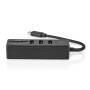 Nedis USB-Hub / 1x USB-C™ / 3x USB A Buchse / 5-Port port(s) / USB 3.2 Gen 1 / Stromversorgung über USB / 5 Gbps / SD & MicroSD