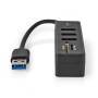 Nedis USB-Hub / USB-A Stecker / 3x USB A Buchse / 5-Port port(s) / USB 3.2 Gen 1 / Stromversorgung über USB / 5 Gbps / SD & MicroSD