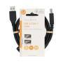 Nedis USB-Kabel / USB 3.2 Gen 1 / USB-A Stecker / USB-A Buchse / 5 Gbps / Vernickelt / 1.00 m / Rund / PVC / Schwarz / Label