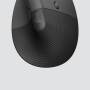 Logitech Lift Vertical Ergonomic Mouse for Business - Right-hand - Vertical design - Optical - RF Wireless + Bluetooth - 4000 DPI - Graphite