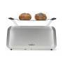 Nedis Toaster / 4 Brotscheiben / 2 Lange Schlitze / Bräunungsstufen: 7 / Auftaufunktion / Aluminium / Silber