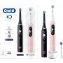 Oral-B iO 6 iO6 Doppelpack Elektrische Zahnbürste/Electric Toothbrush mit revolutionärer Magnet-Technologie, 5 Putzmodi & Display, 3 Aufsteckbürsten, black lava/pink sand