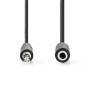 Nedis Stereo-Audiokabel / 3.5 mm Stecker / 3.5 mm Buchse / Vernickelt / 1.00 m / Rund / Label