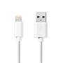 Nedis Lightning Kabel / USB 2.0 / Apple Lightning 8-Pin / USB-A Stecker / 480 Mbps / Vernickelt / 3.00 m / Rund / PVC / Weiss / Label