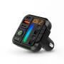 Nedis Kfz Audio FM Transmitter / Fest / freisprechend / 1 " / Amber Screen / Bluetooth® / PD 18 W / PD 24 W / Schnellladung / Bass Boost / Google Assistant / Siri / Schwarz