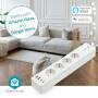 Nedis SmartLife Power Strip / Wi-Fi / Hybrid (CEE 7/7) / USB A / USB-C™ / 16 A / 3680 W / 2.00 m / 0 - 55 °C / Android™ / IOS / Weiss