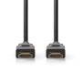 Nedis Premium High Speed ​​HDMI ™ Kabel mit Ethernet / HDMI™ Stecker / HDMI™ Stecker / 4K@60Hz / 18 Gbps / 1.00 m / Rund / PVC / Schwarz / Label