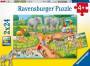 Ravensburger 7813 Puzzle Ein Tag im Zoo 2 X 24 Teile