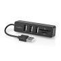 Nedis USB-HUB 1X USB-A  3X USB A (CCGB60250BK01)