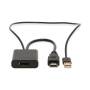 Nedis HDMI™ -Adapter / HDMI™ Stecker / DisplayPort Stecker / USB-A Stecker / Vergoldet / Gerade / PVC / Schwarz / 1 Stück / Box