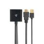 Nedis HDMI™ -Adapter / HDMI™ Stecker / DisplayPort Stecker / USB-A Stecker / Vergoldet / Gerade / PVC / Schwarz / 1 Stück / Box