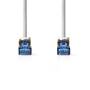 Nedis CAT6a-Netzwerkkabel / S/FTP / RJ45 Stecker / RJ45 Stecker / 1.00 m / Snagless / Rund / LSZH / Grau / Label